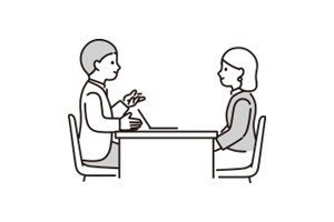 人事担当者との面接を実施します