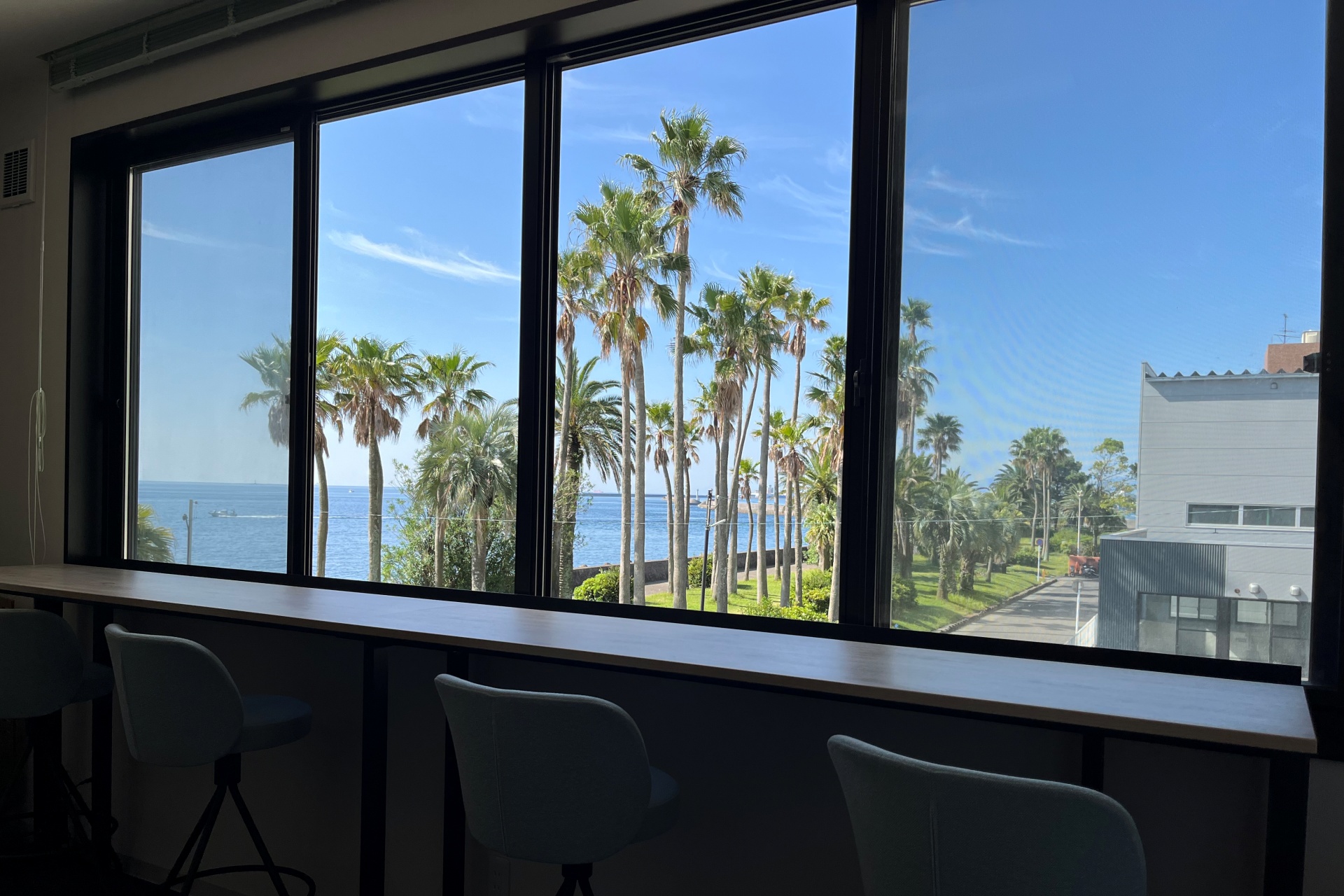 カフェスペースから見える景色